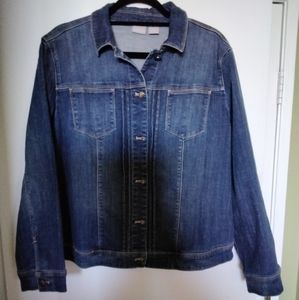 Chico's jean jacket size 2 (12/14)